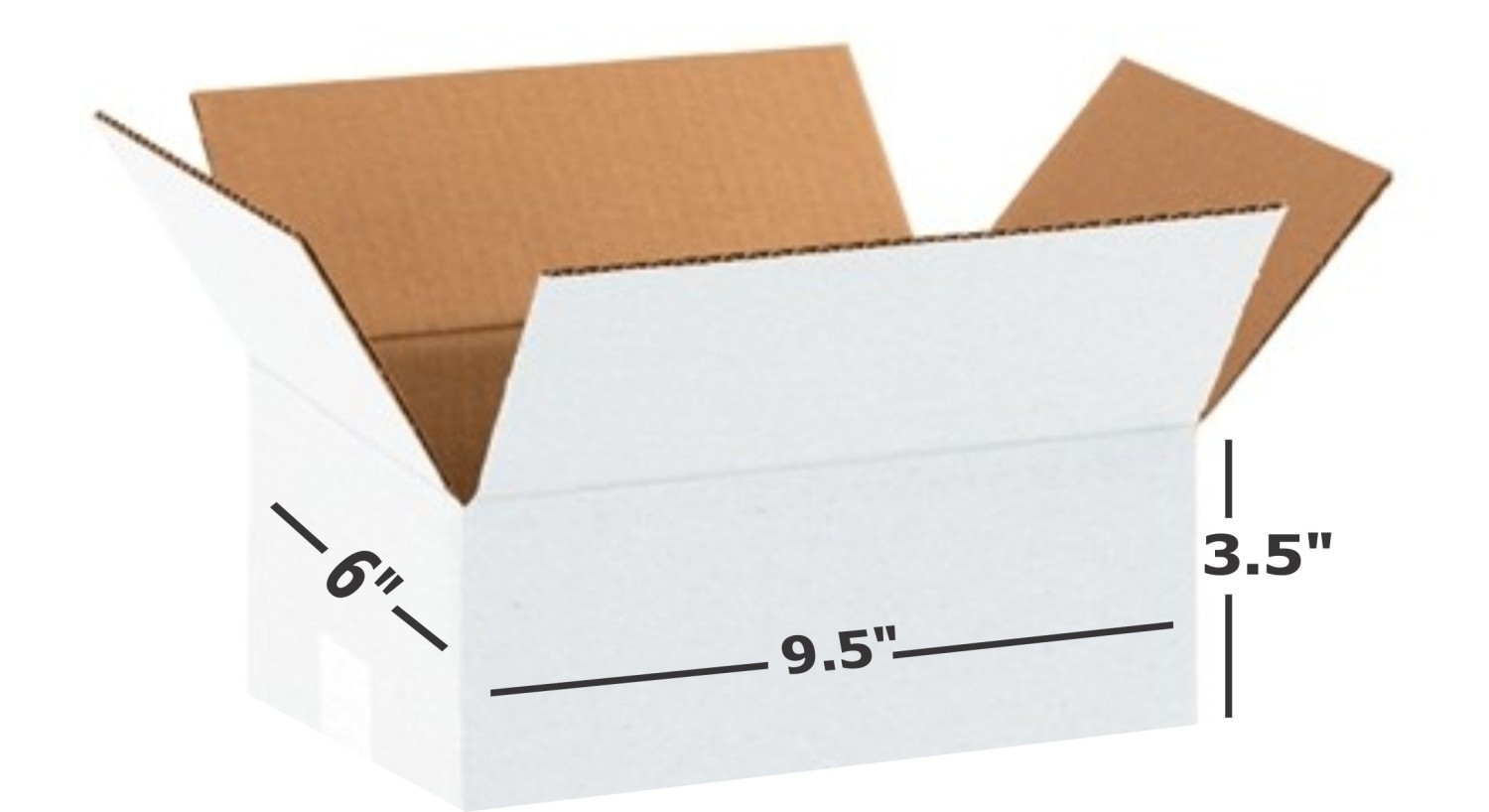 Shri Ram Packaging 3 Ply White Box Corrugated Box Length 9.5 inches Width 6 inches Height 3.5 inches Pack of 1000 Packaging Material E commerce best Courier Boxes