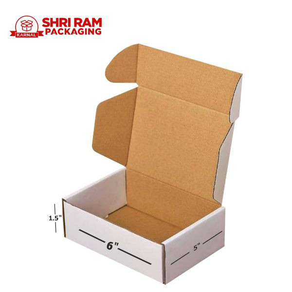 Shri Ram Packaging 3 Ply White Flap Box 6x5x1.5 Inch | Shipping & Packaging Box