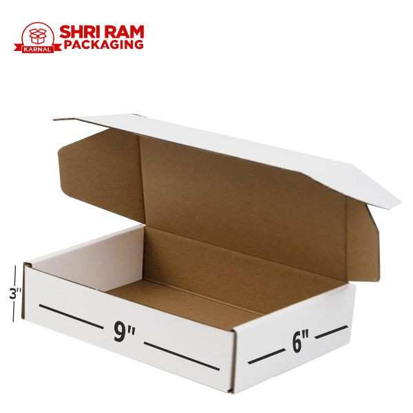 Shri Ram Packaging 3 Ply White Flap Box 9x6x3 Inch | Shipping & Packaging Box