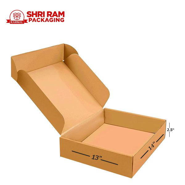 Shri Ram Packaging 3 Ply Brown Flap Box 14x13x2.5 Inch | Shipping & Packaging Box